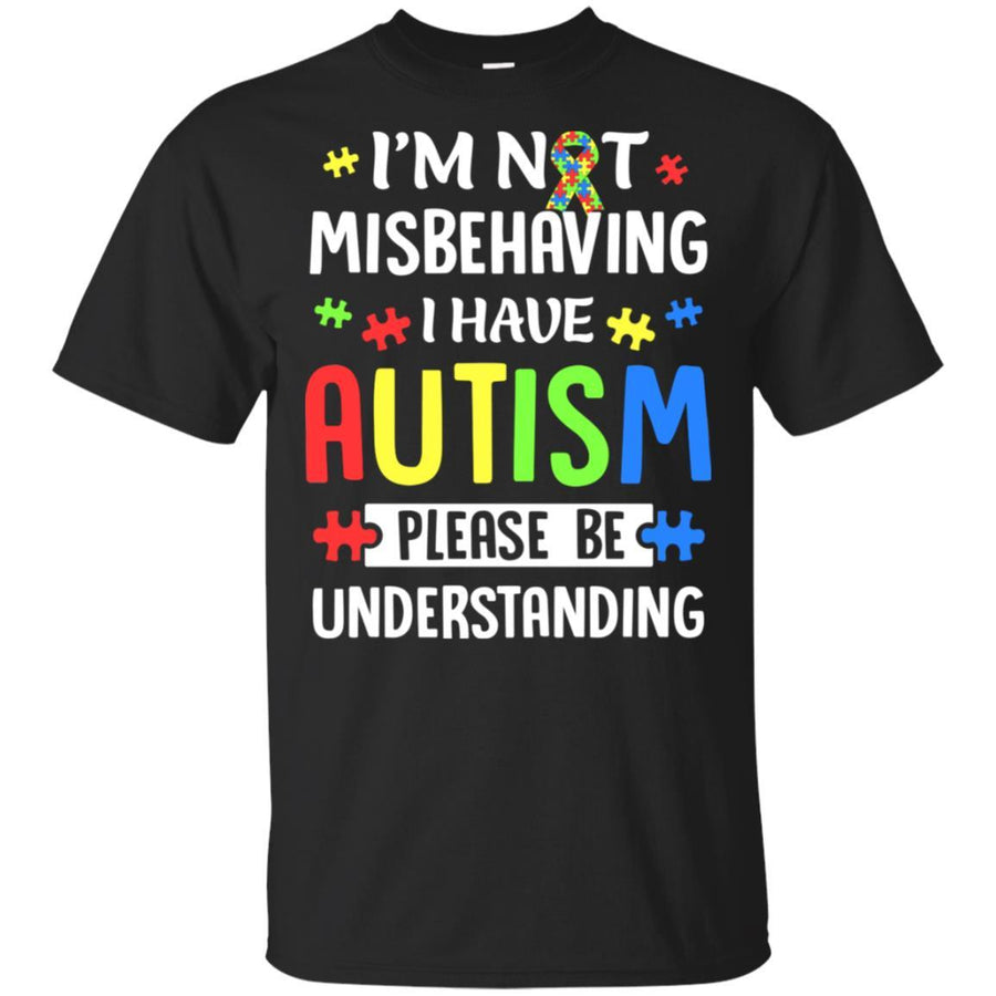 Autism Awareness I'm Not Misbehaving I Have Autism-T-Shirt & Hoodie-Classic T-Shirt-Black