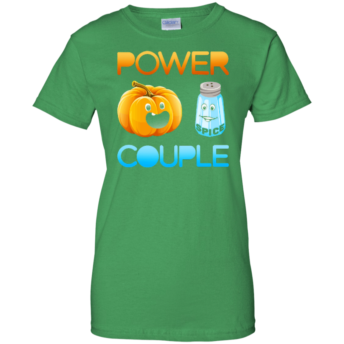 Pumpkin Spice Power Couple Halloween-T-Shirt & Hoodie-Women's T-Shirt-Irish Green