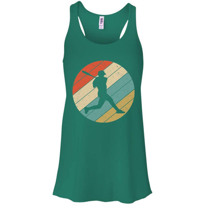 Retro Vintage Baseball Softball Gifts-T-Shirt & Tank Top-Women's Flowy Racerback Tank-Kelly Green