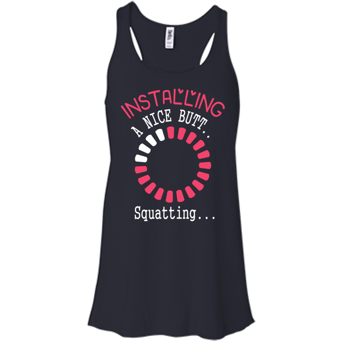 Installing A Nice Butt..-T-Shirt & Hoodie-Women's Flowy Racerback Tank-Midnight