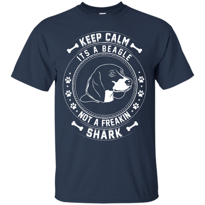 Keep Calm It's A Beagle Not A Freaking Shark-T-Shirt & Hoodie-Classic T-Shirt-Navy