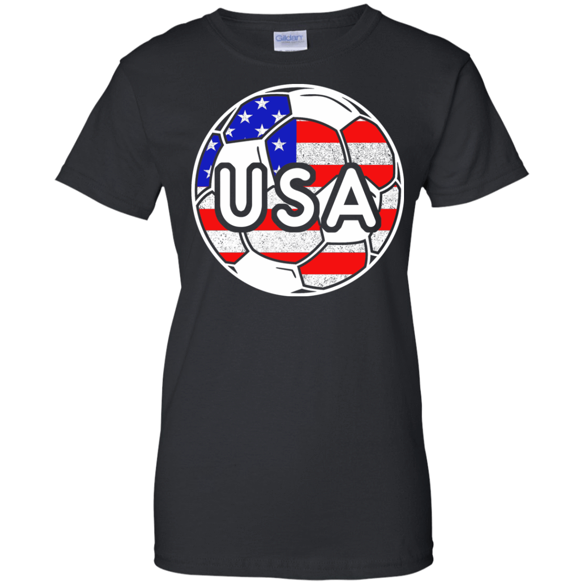 USA Soccer With America Jersey Color National Team-T-Shirt & Hoodie-Women's T-Shirt-Black