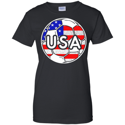 USA Soccer With America Jersey Color National Team-T-Shirt & Hoodie-Women's T-Shirt-Black