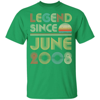Legend Since June 2008 Vintage 13th Birthday Gifts Youth-Youth Shirt-Youth T-Shirt-Irish Green