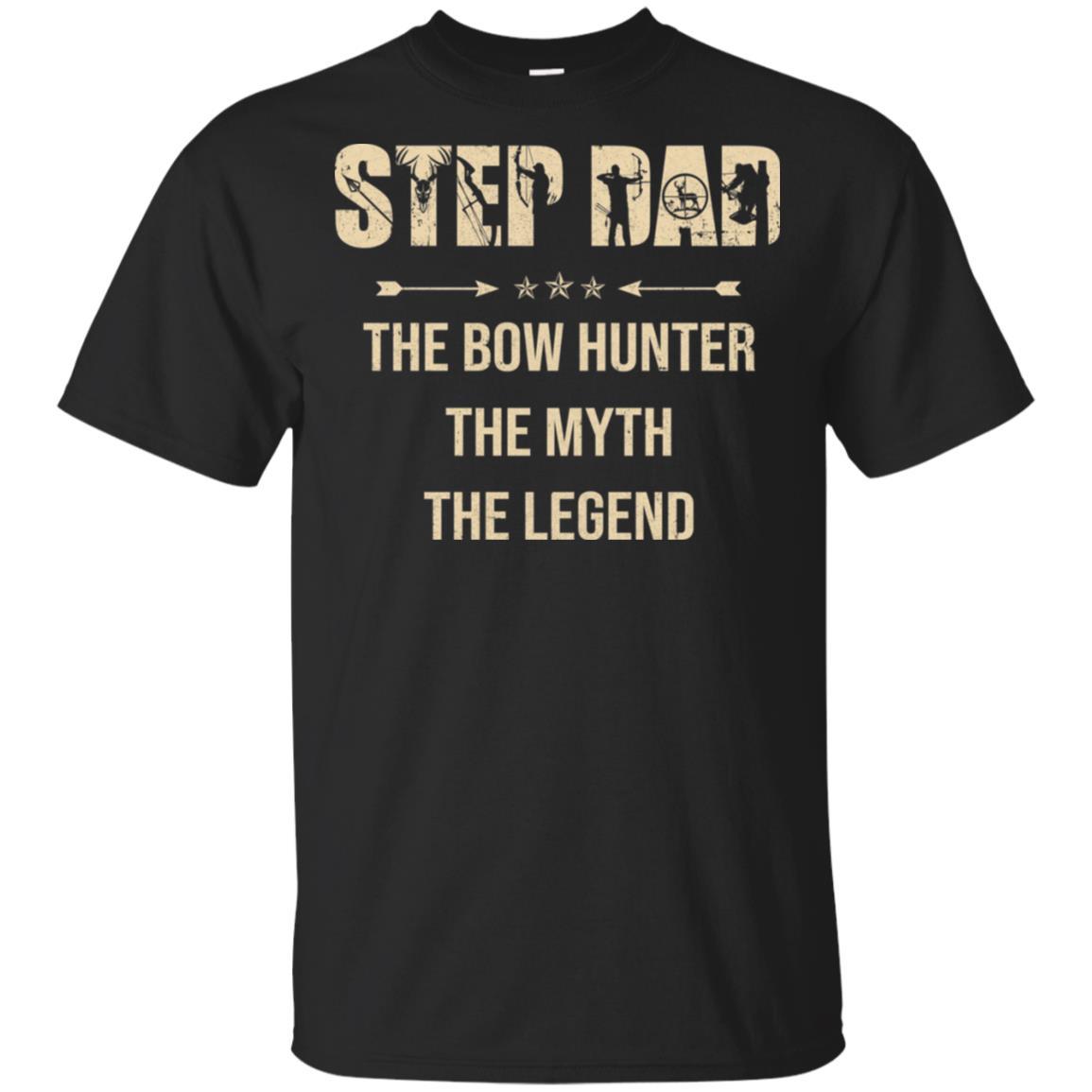 Step Dad The Bow Hunter The Myth The Legend Funny Hunting-T-Shirt & Hoodie-Classic T-Shirt-Black
