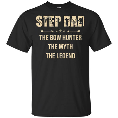 Step Dad The Bow Hunter The Myth The Legend Funny Hunting-T-Shirt & Hoodie-Classic T-Shirt-Black