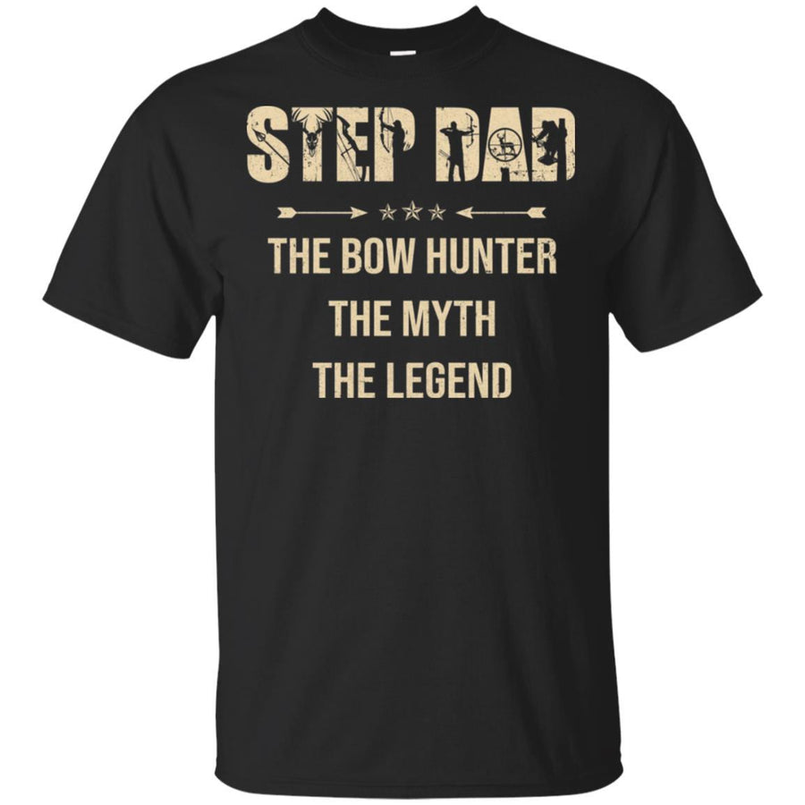 Step Dad The Bow Hunter The Myth The Legend Funny Hunting-T-Shirt & Hoodie-Classic T-Shirt-Black