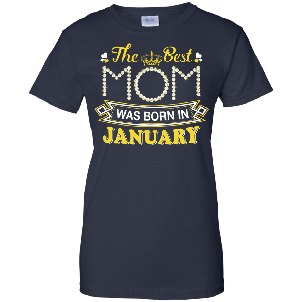 The Best Mom Was Born In January-T-Shirt & Hoodie-Women's T-Shirt-Navy