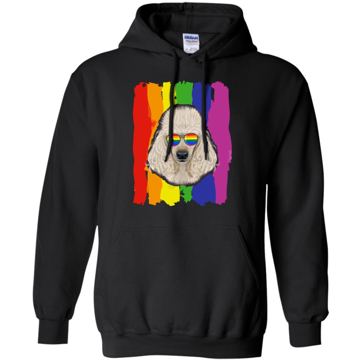Funny Poodle LGBT LGBT Pride Gifts-T-Shirt & Hoodie-Pullover Hoodie-Black