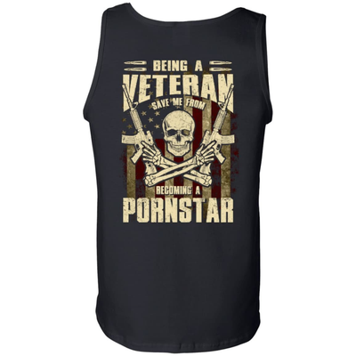 BEING A VETERAN-T-Shirt & Hoodie-Unisex Tank-Black