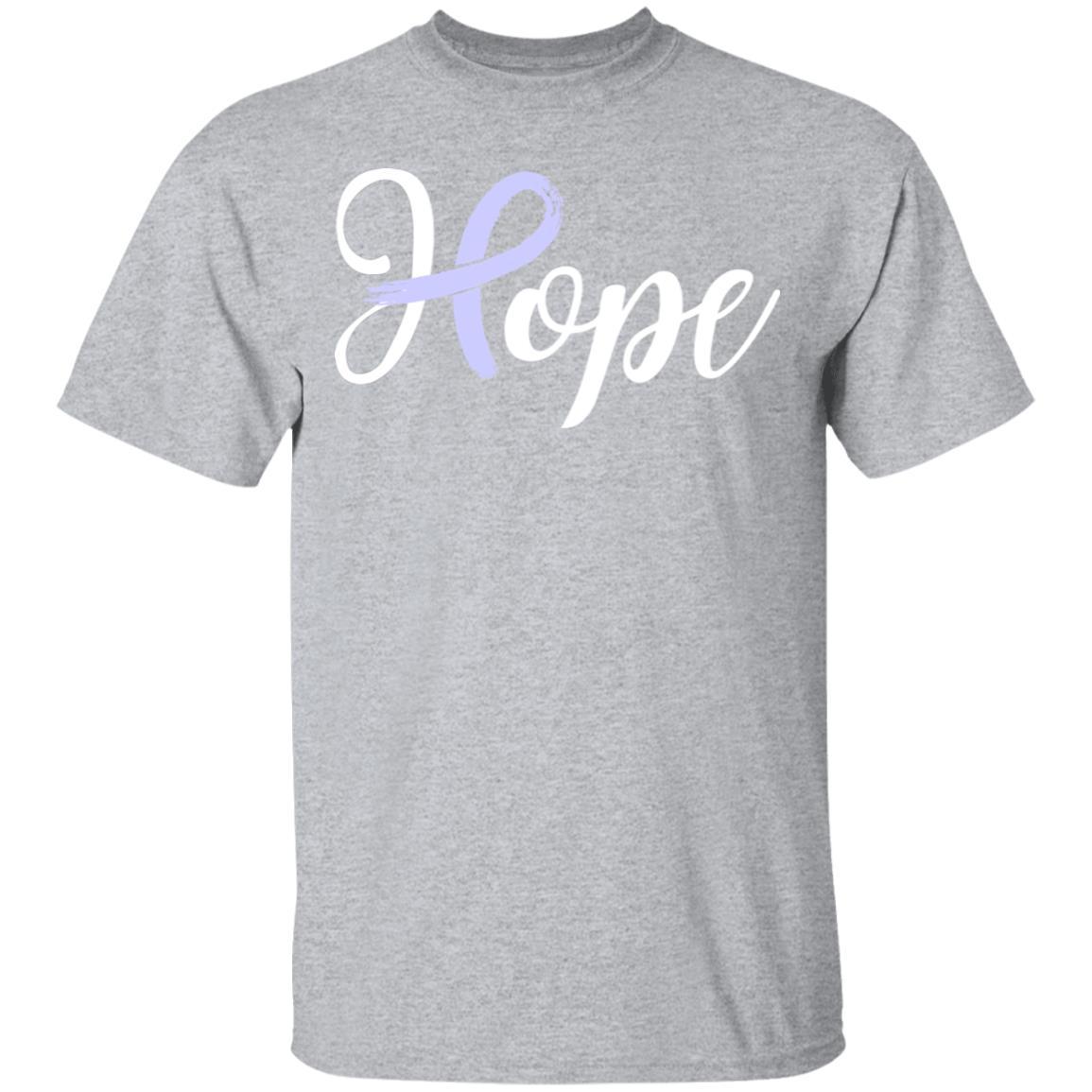 Stomach Cancer Awareness Periwinkle Ribbon Hope-T-Shirt & Hoodie-Classic T-Shirt-Sport Grey