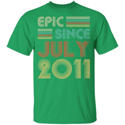 Epic Since July 2011 Vintage 10th Birthday Gifts Youth-Youth Shirt-Youth T-Shirt-Irish Green