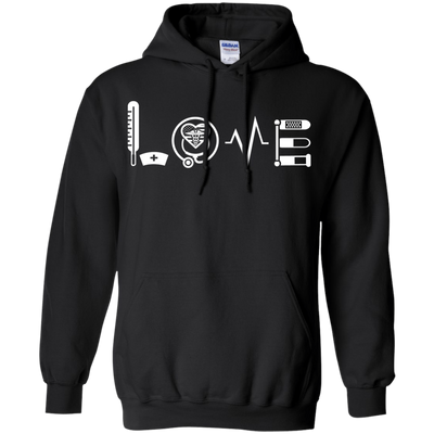 MY LOVE NURSING NURSE-T-Shirt & Hoodie-Pullover Hoodie-Black