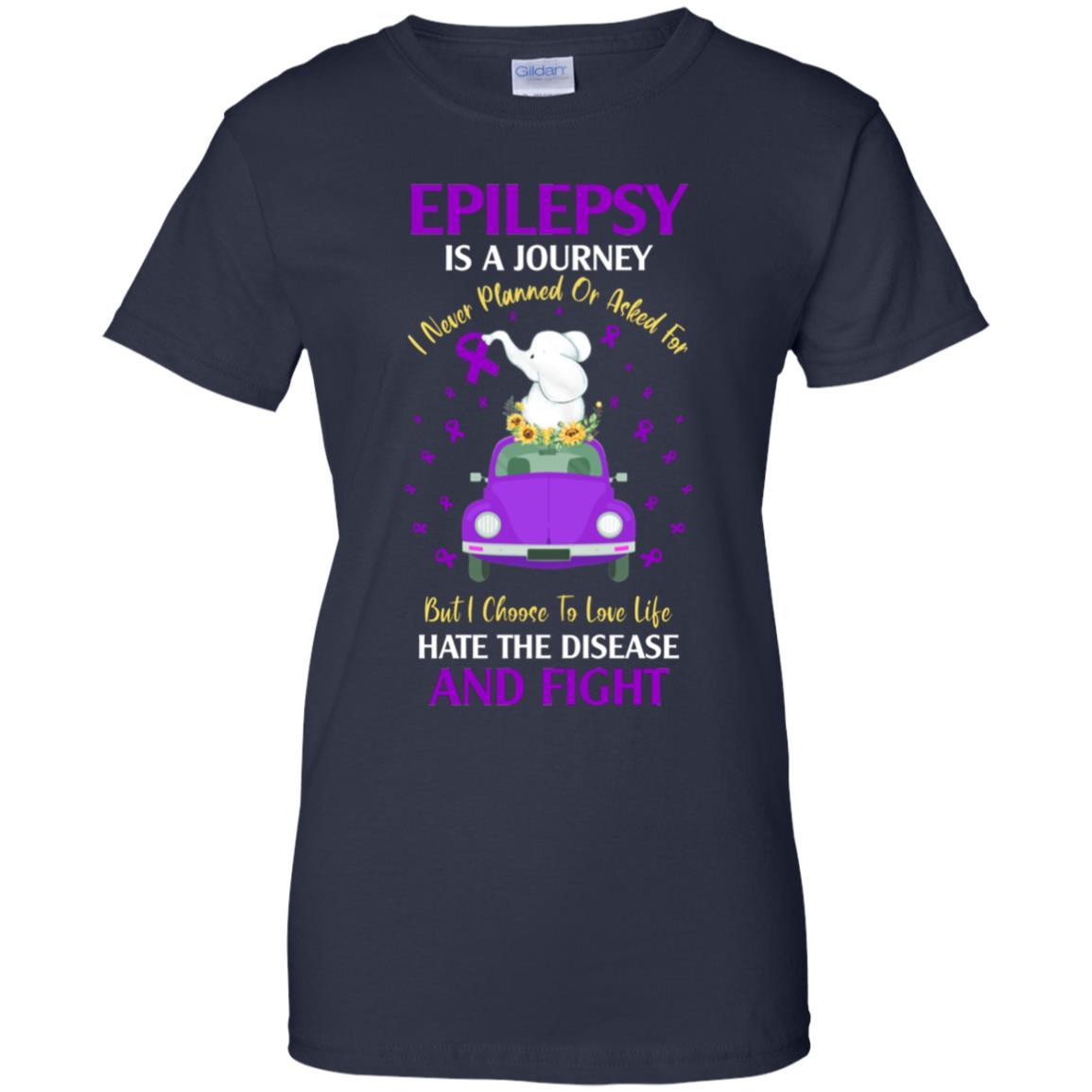 Epilepsy Awareness Is A Journey-T-Shirt & Hoodie-Women's T-Shirt-Navy
