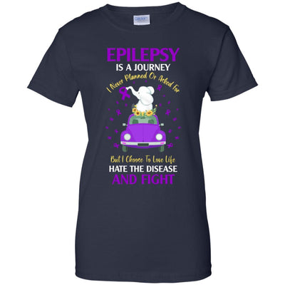 Epilepsy Awareness Is A Journey-T-Shirt & Hoodie-Women's T-Shirt-Navy