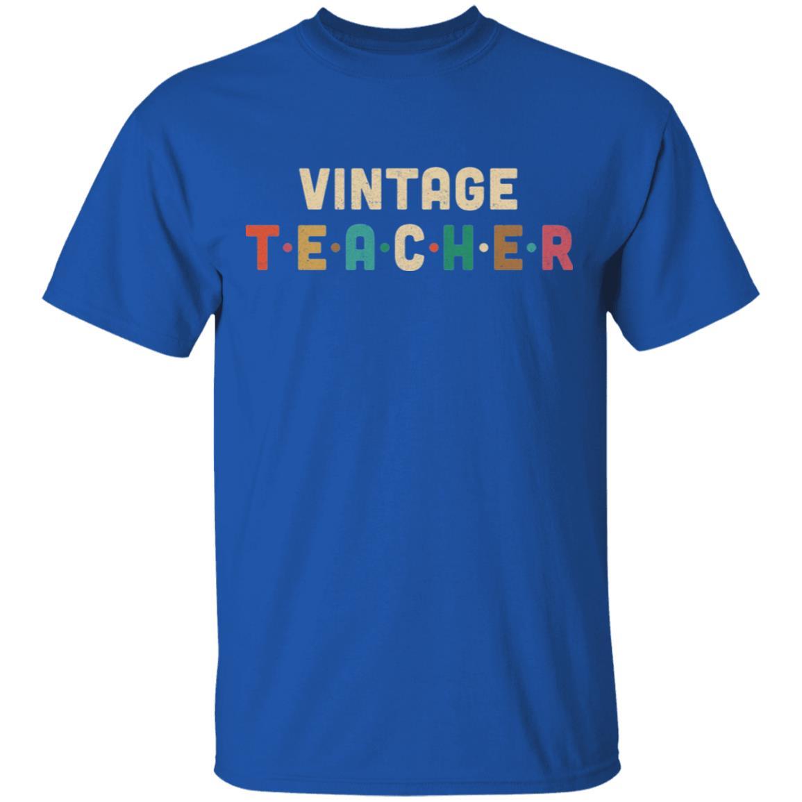Vintage Retro Teacher Back To School Gifts-T-Shirt & Hoodie-Classic T-Shirt-Royal