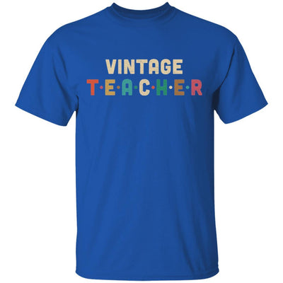 Vintage Retro Teacher Back To School Gifts-T-Shirt & Hoodie-Classic T-Shirt-Royal