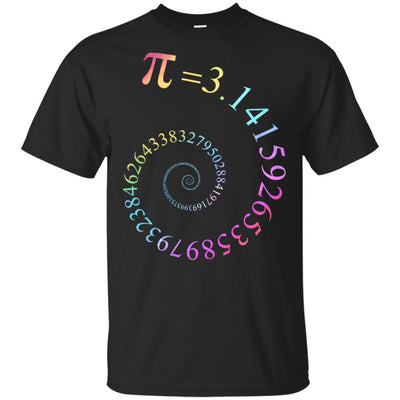 Pi Spiral Galaxy Color Math Pi Day-T-Shirt & Hoodie-Classic T-Shirt-Black