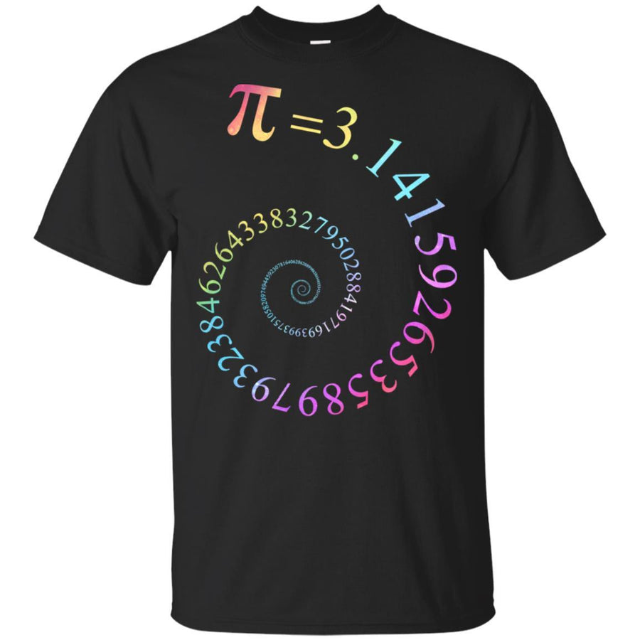 Pi Spiral Galaxy Color Math Pi Day-T-Shirt & Hoodie-Classic T-Shirt-Black