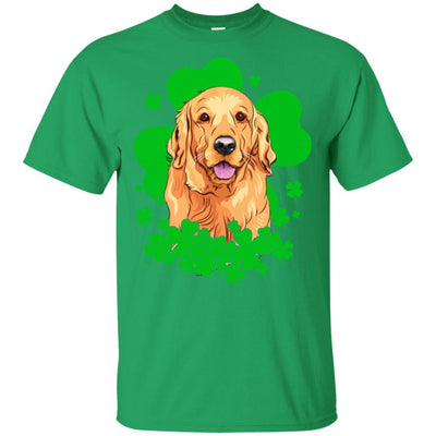 Golden Retriever St. Patrick's Day Clovers-T-Shirt & Hoodie-Classic T-Shirt-Irish Green