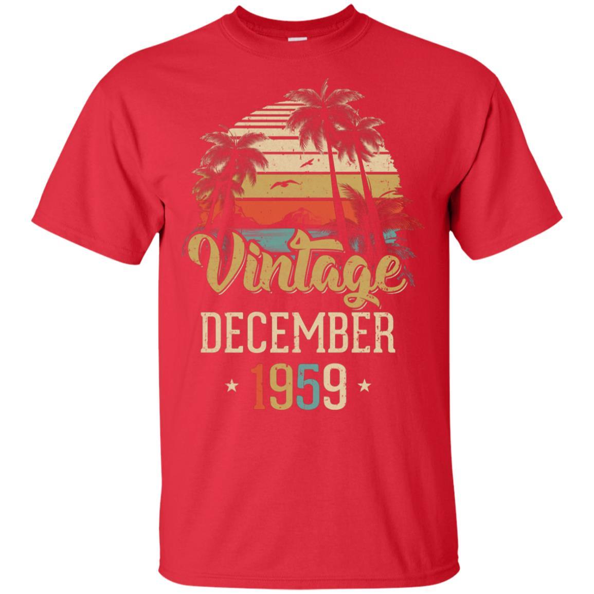 Retro Classic Vintage December 1959 62th Birthday Gift-T-Shirt & Hoodie-Classic T-Shirt-Red