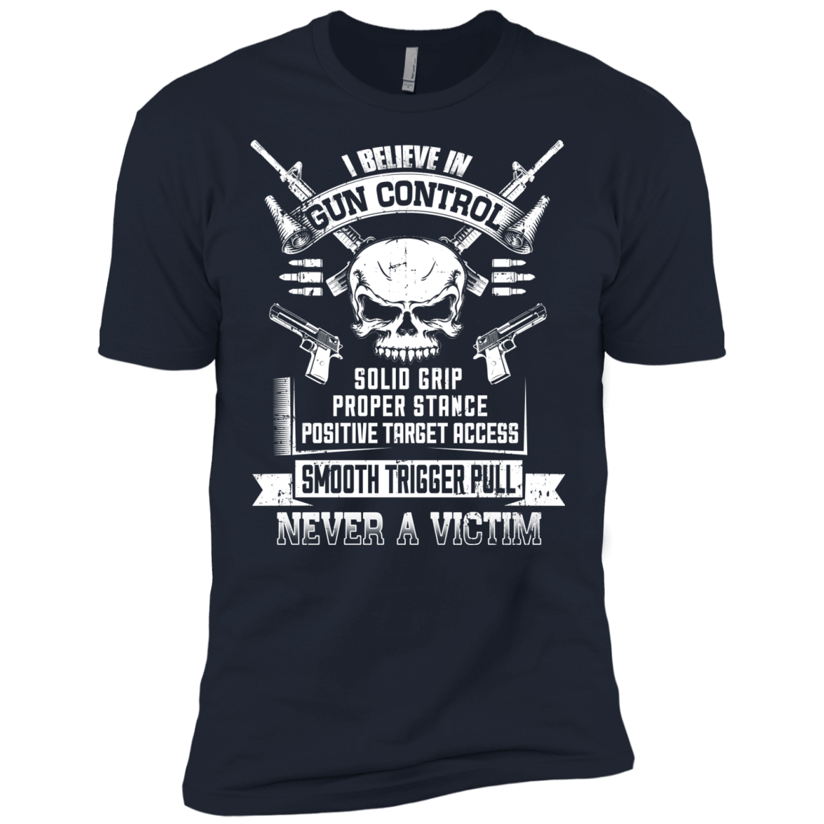 I Believe In Gun Control-T-Shirt & Hoodie-Premium T-Shirt-Midnight Navy