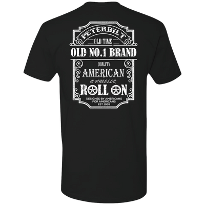 PETERBILT TRUCK BACK PETERBILT OLD NO 1-T-Shirt & Hoodie-Premium T-Shirt-Black