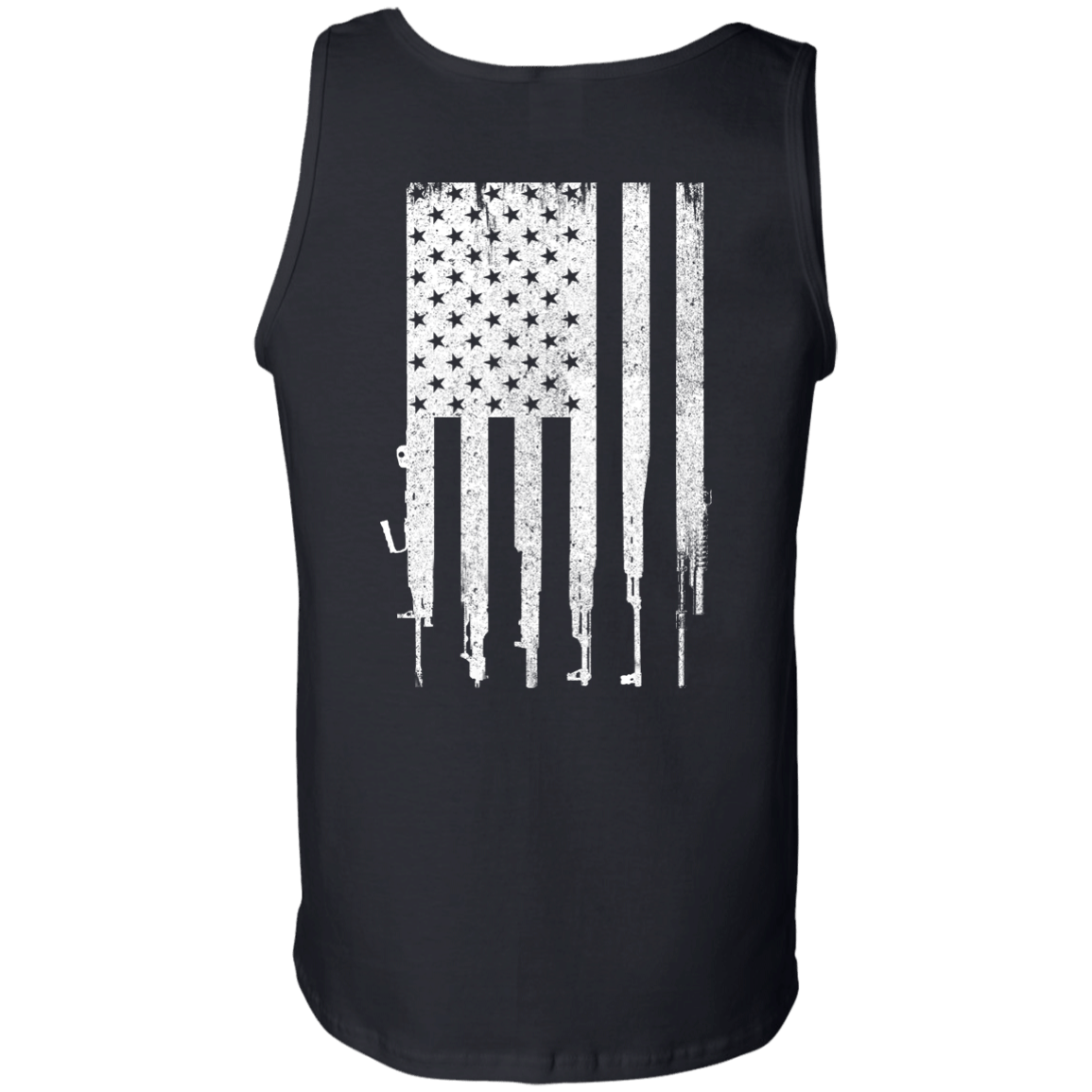 Rifle American Gun Flag-T-Shirt & Hoodie-Unisex Tank-Black