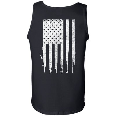 Rifle American Gun Flag-T-Shirt & Hoodie-Unisex Tank-Black