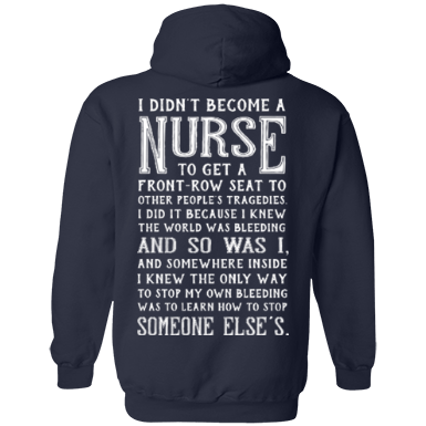 I Didn't Become A Nurse-T-Shirt & Hoodie-Pullover Hoodie-Navy