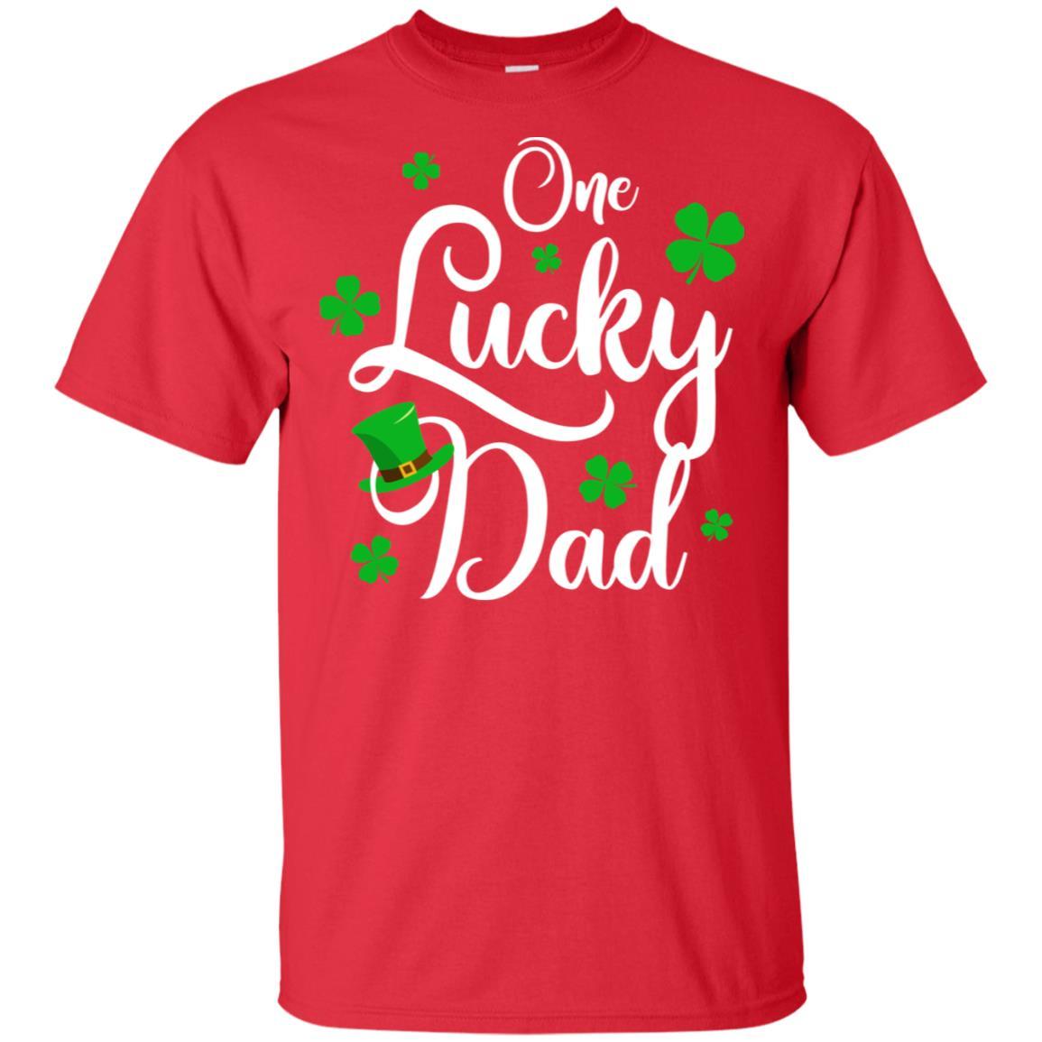 One Lucky Dad St Patricks Day For Daddy-T-Shirt & Hoodie-Classic T-Shirt-Red