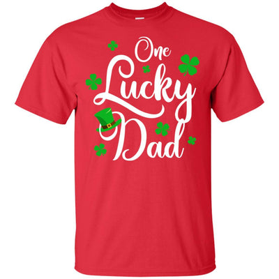 One Lucky Dad St Patricks Day For Daddy-T-Shirt & Hoodie-Classic T-Shirt-Red