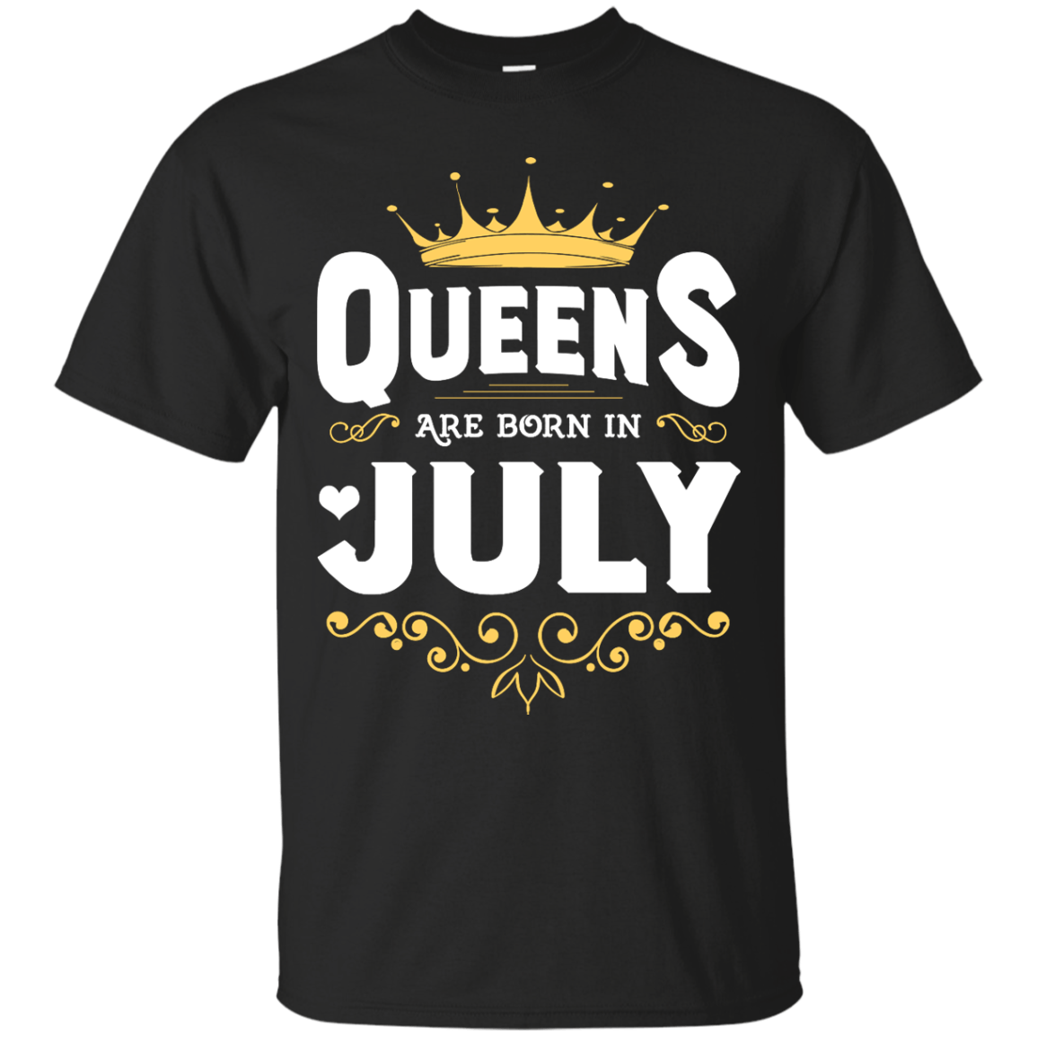 Queens Are Born In July-T-Shirt & Hoodie-Classic T-Shirt-Black