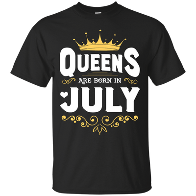 Queens Are Born In July-T-Shirt & Hoodie-Classic T-Shirt-Black