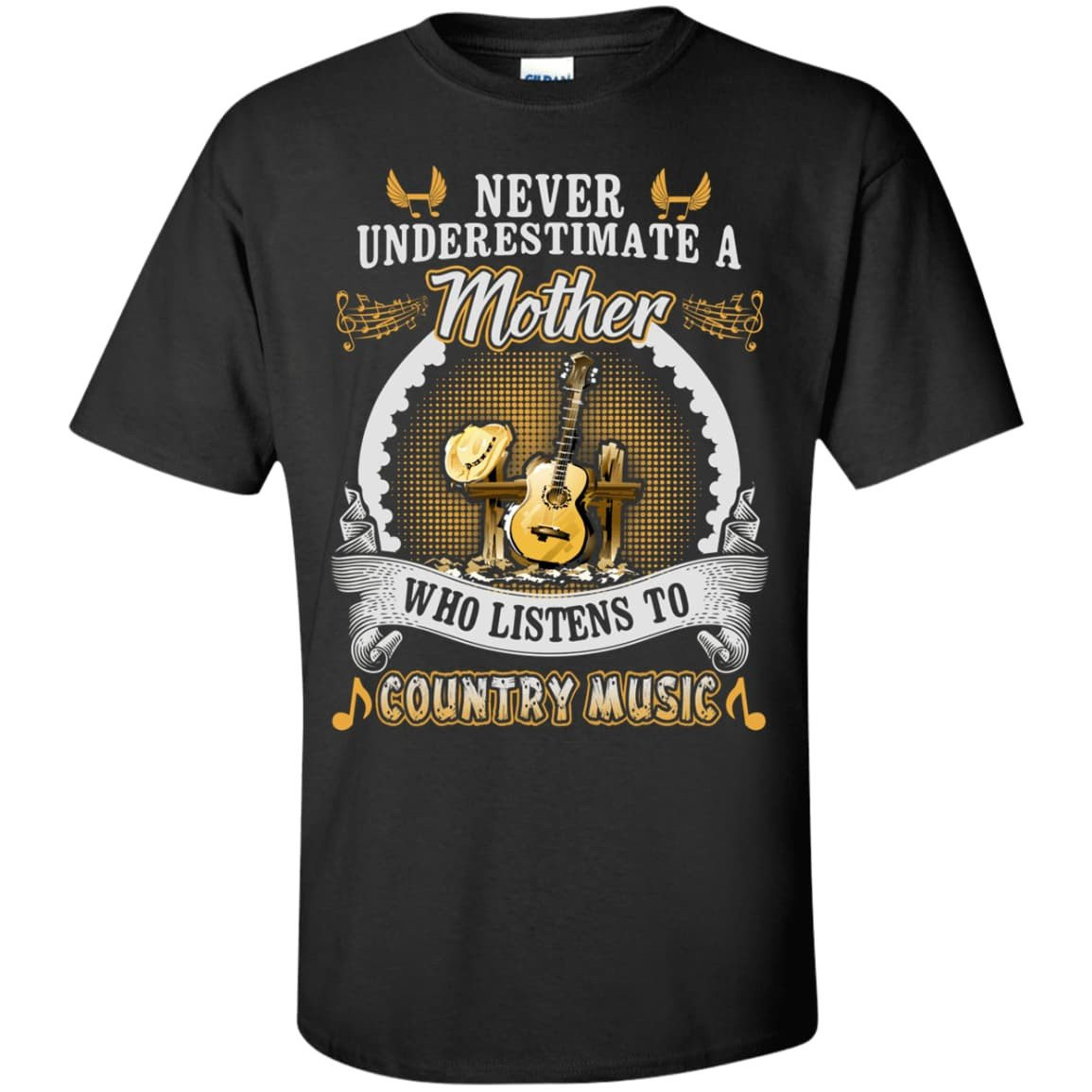 A Mother Listen To Country Music-T-Shirt & Hoodie-Classic T-Shirt-Black