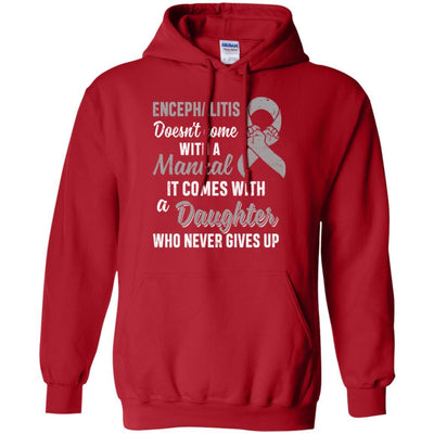 Encephalitis Awareness Daughter Warrior Gifts-T-Shirt & Hoodie-Pullover Hoodie-Red