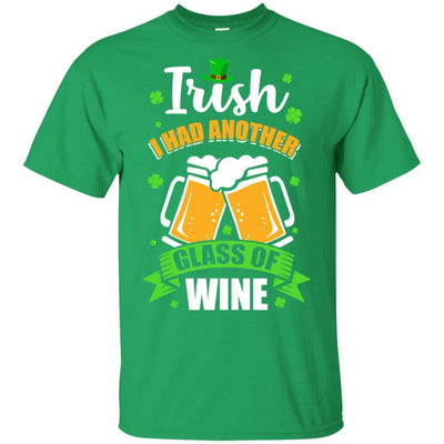 Irish I Had Another Glass Of Wine St Patricks Day-T-Shirt & Hoodie-Classic T-Shirt-Irish Green