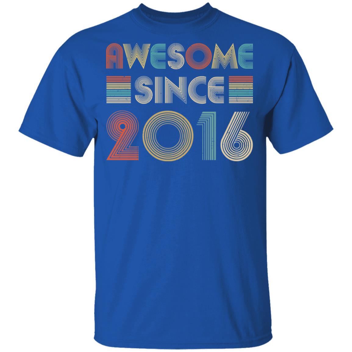 Awesome Since 2016 5th Birthday Gifts Youth-Youth Shirt-Youth T-Shirt-Royal