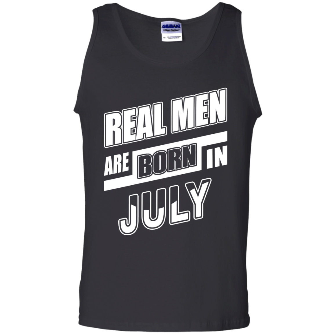 Real Men Are Born In July-T-Shirt & Hoodie-Unisex Tank-Black