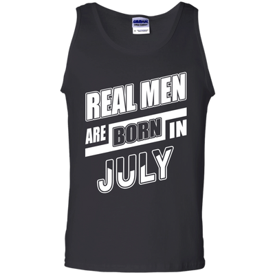 Real Men Are Born In July-T-Shirt & Hoodie-Unisex Tank-Black
