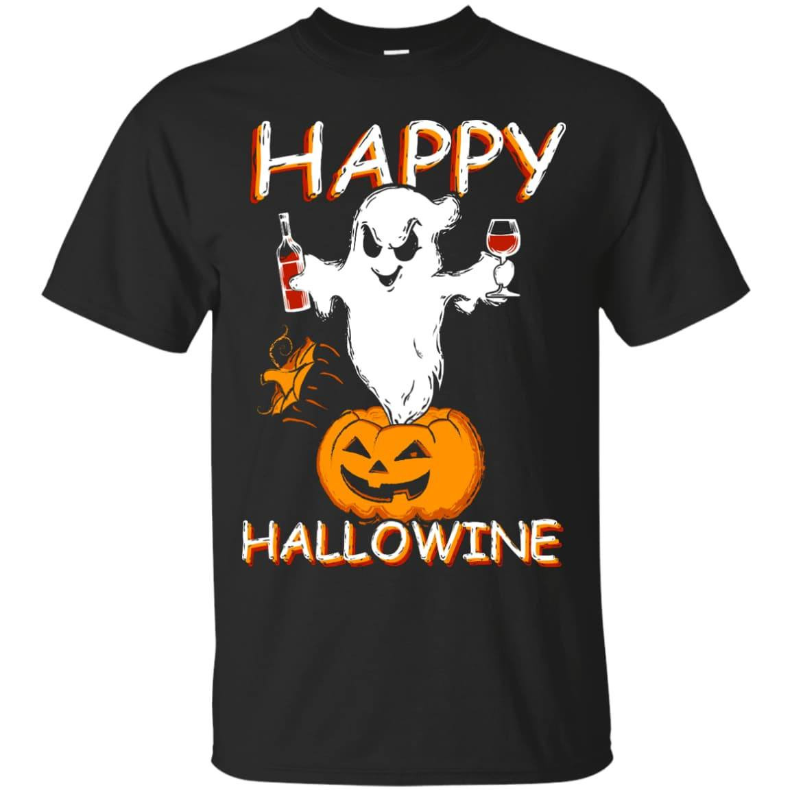 Happy Hallowine - Halloween Wine-T-Shirt & Hoodie-Classic T-Shirt-Black