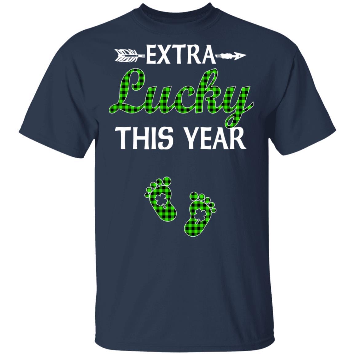 Funny St Patricks Day Gift Pregnancy Announcement Pregnant-T-Shirt & Hoodie-Classic T-Shirt-Navy