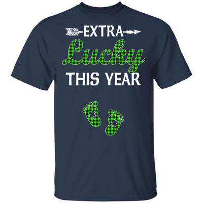 Funny St Patricks Day Gift Pregnancy Announcement Pregnant-T-Shirt & Hoodie-Classic T-Shirt-Navy
