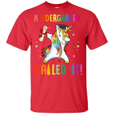 Dabbing Kindergarten Unicorn Nailed It Graduation Class Of 2021 Youth-Youth Shirt-Youth T-Shirt-Red