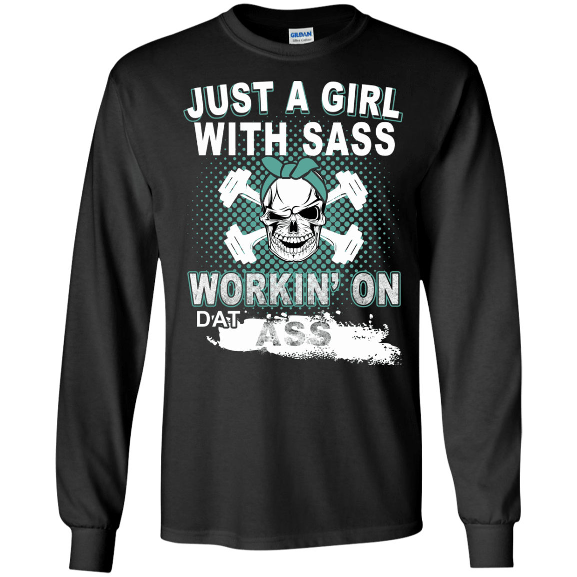 JUST A GIRL WITH SASS-T-Shirt & Hoodie-Long Sleeve T-Shirt-Black