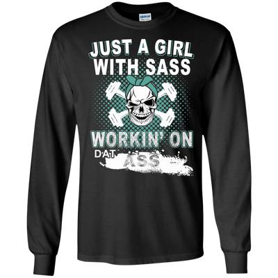 JUST A GIRL WITH SASS-T-Shirt & Hoodie-Long Sleeve T-Shirt-Black