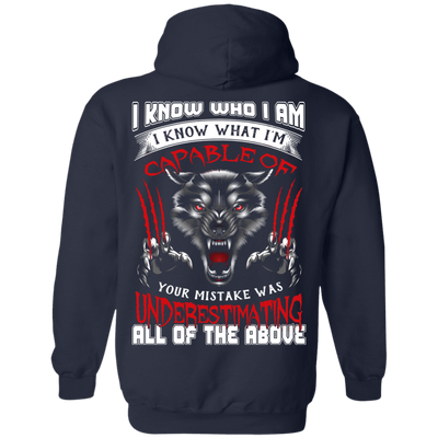 I Know who I Am I Know What I'm Capable-T-Shirt & Hoodie-Pullover Hoodie-Navy