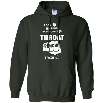 Throat Punch - I Win-T-Shirt & Hoodie-Pullover Hoodie-Forest Green