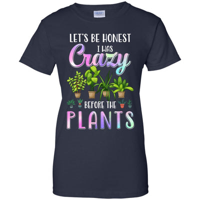 Let's Be Honest I Was Crazy Before The Plants-T-Shirt & Tank Top-Women's T-Shirt-Navy