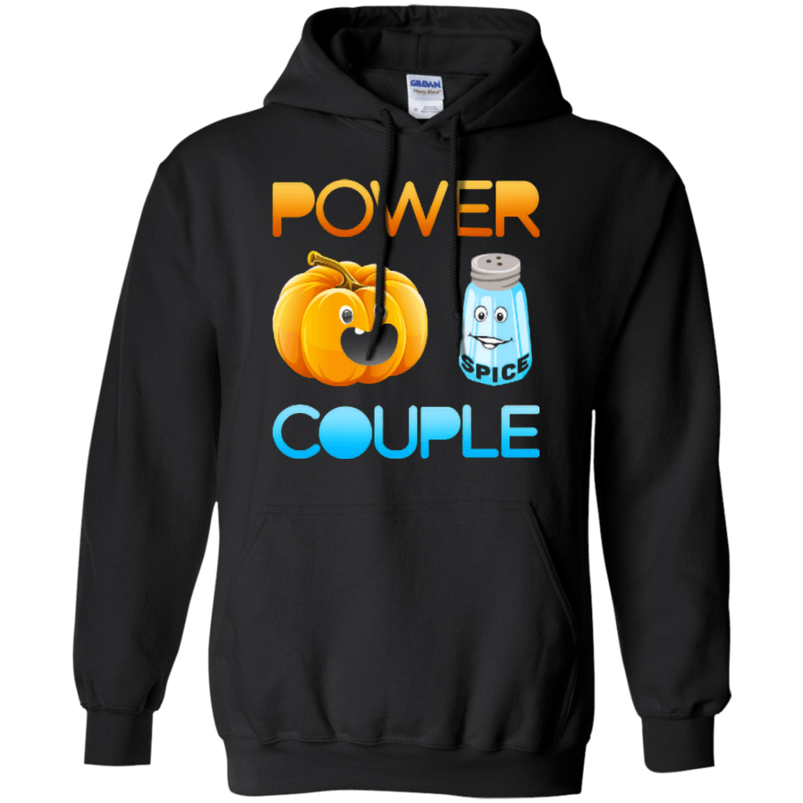 Pumpkin Spice Power Couple Halloween-T-Shirt & Hoodie-Pullover Hoodie-Black